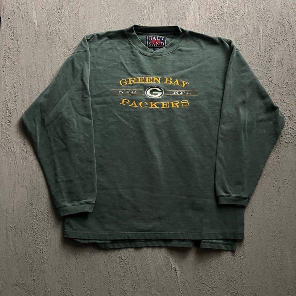 Vintage Green Bay Packers Sweatshirt XL Green 1990s NFL Galt Sand